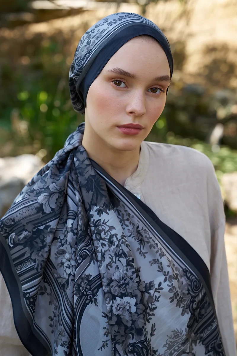 Inspired Esperanza Desen Şal - Siyah - ED SCARF