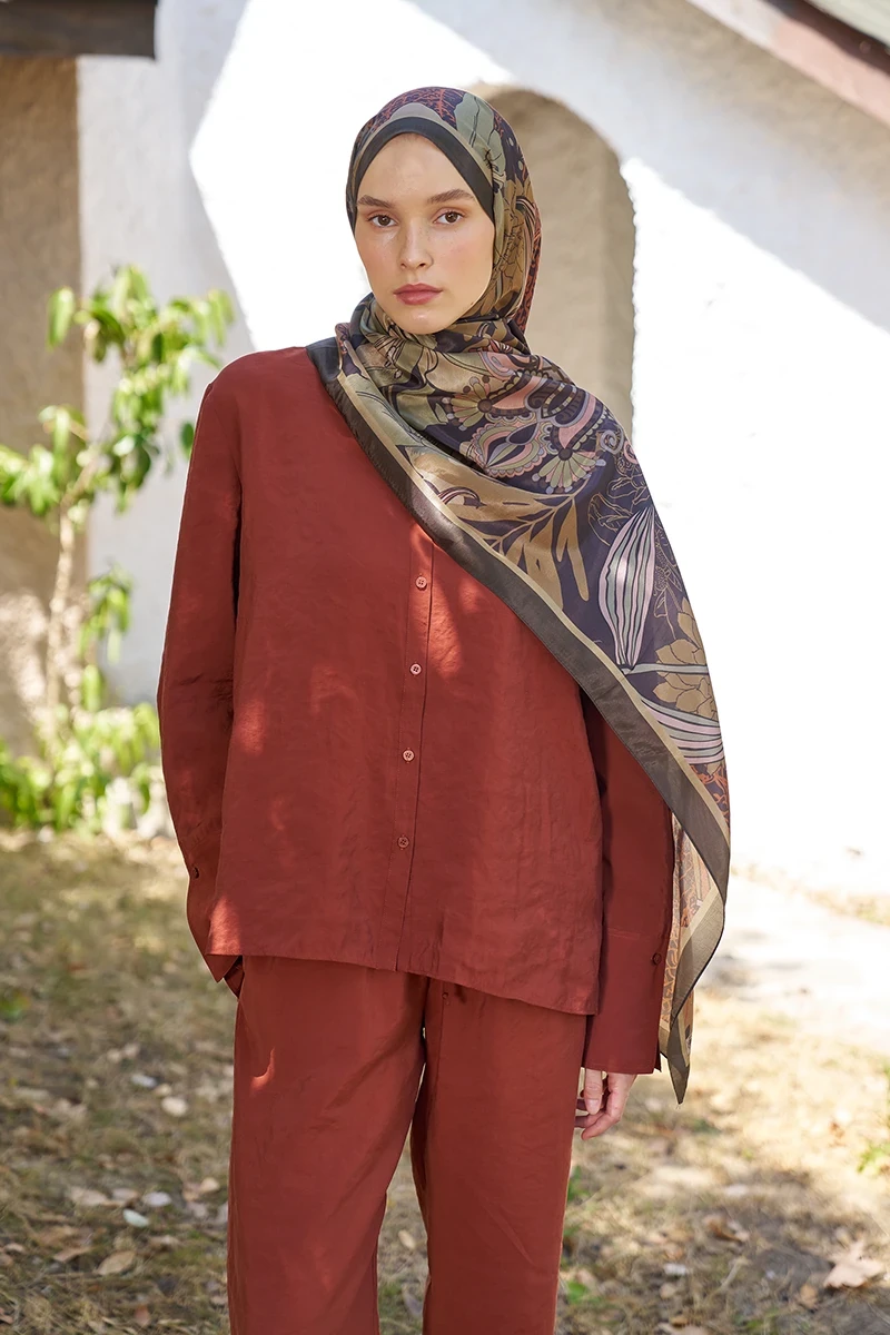 Inspired Fierra Desen Şal - Nefti - ED SCARF