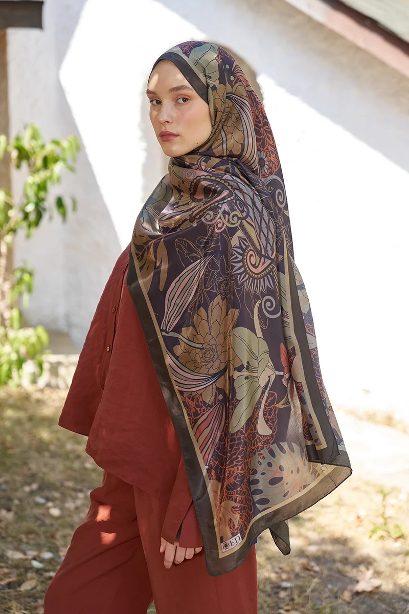 Inspired Fierra Desen Şal - Nefti - ED SCARF