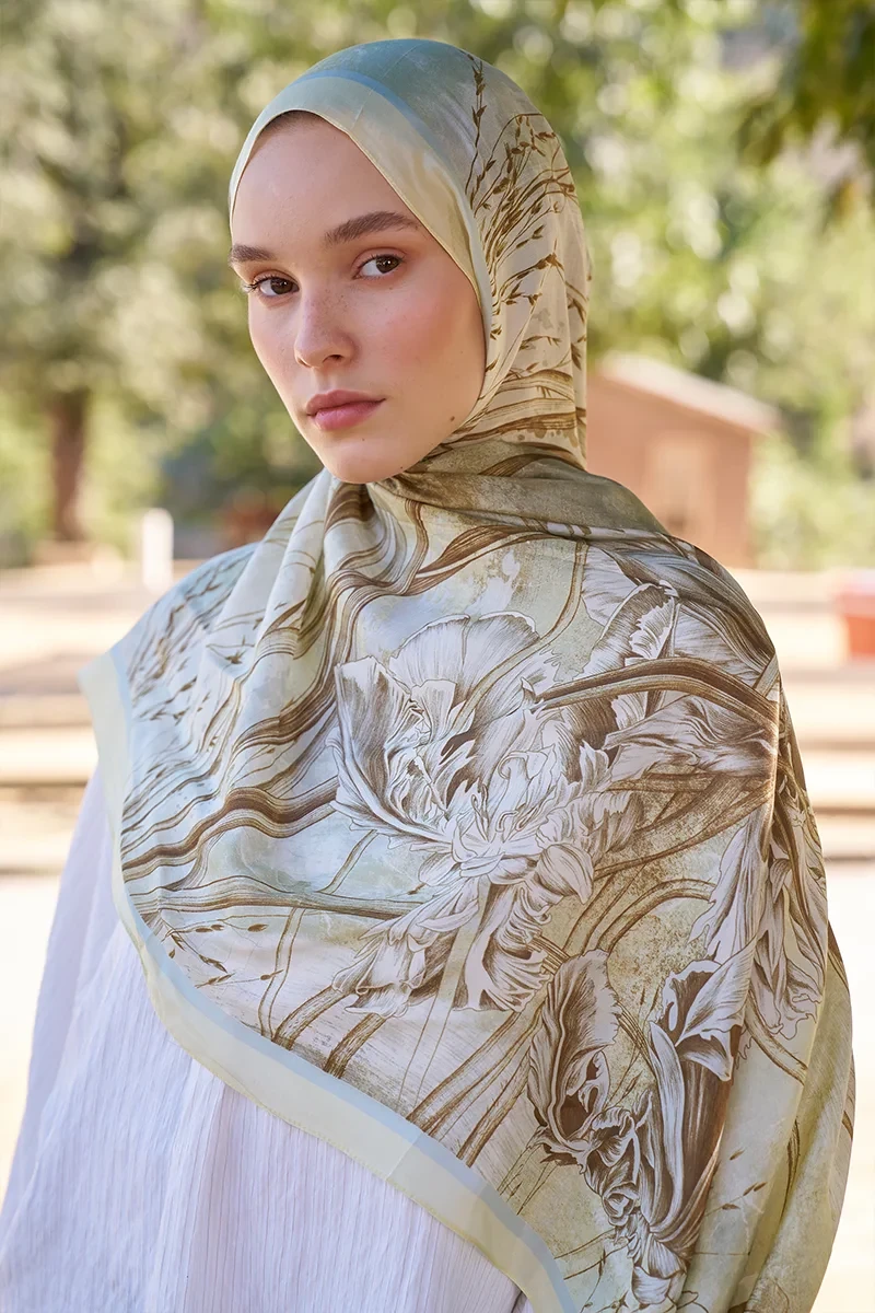 Inspired Marin Desen Şal - Sarı - ED SCARF