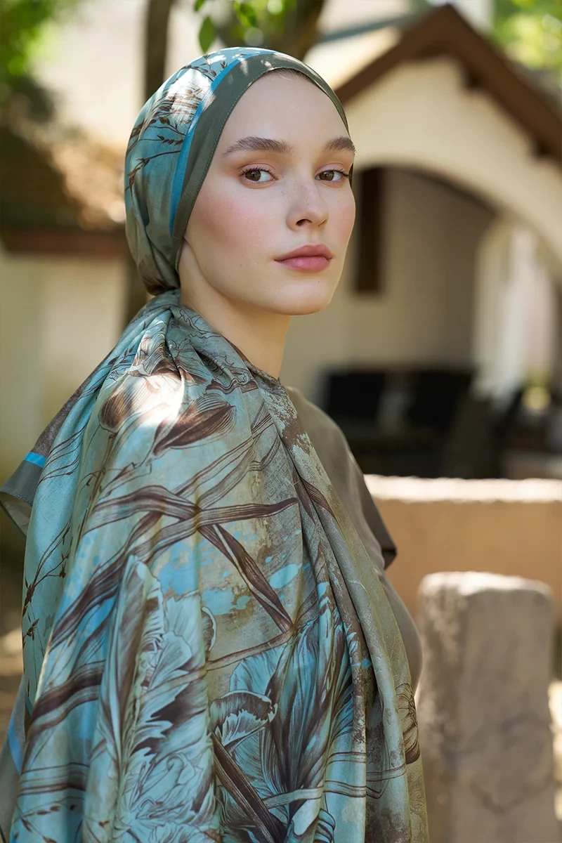 Inspired Marin Desen Şal - Yeşil - ED SCARF