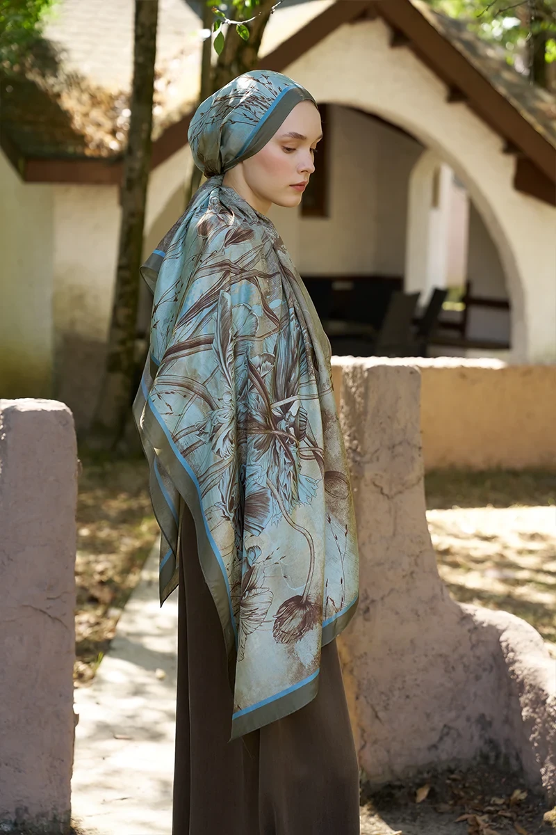 Inspired Marin Desen Şal - Yeşil - ED SCARF