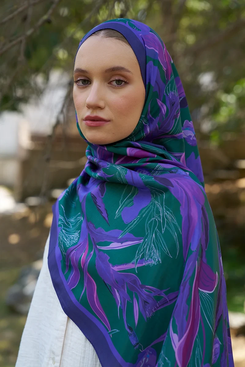 Inspired Muse Desen Şal - Mor - ED SCARF