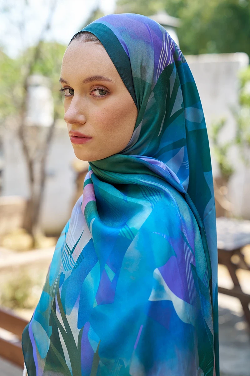 Inspired Volen Desen Şal - Zümrüt Yeşili - ED SCARF