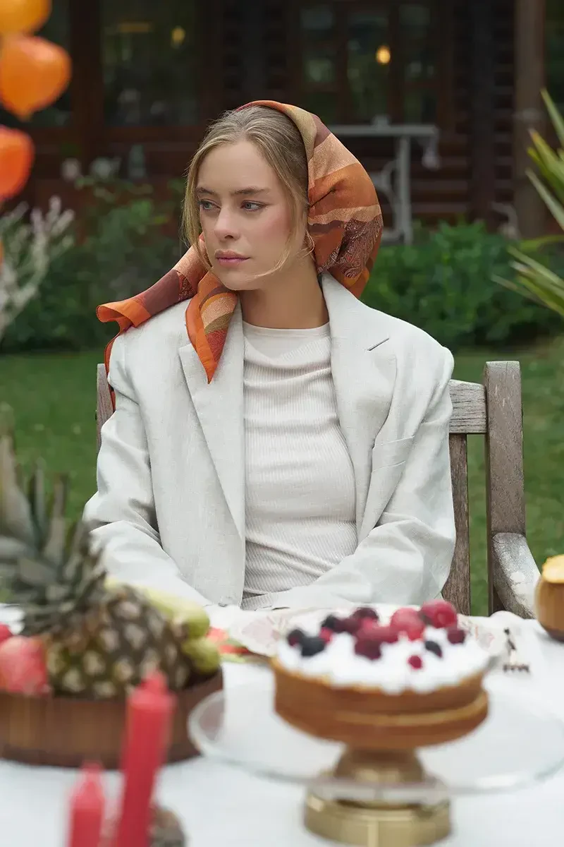 Lace Modal Eşarp - Turuncu - ED Scarf