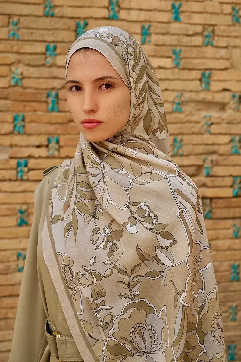 Lover Pamuk Modal Şal - Bej - 1