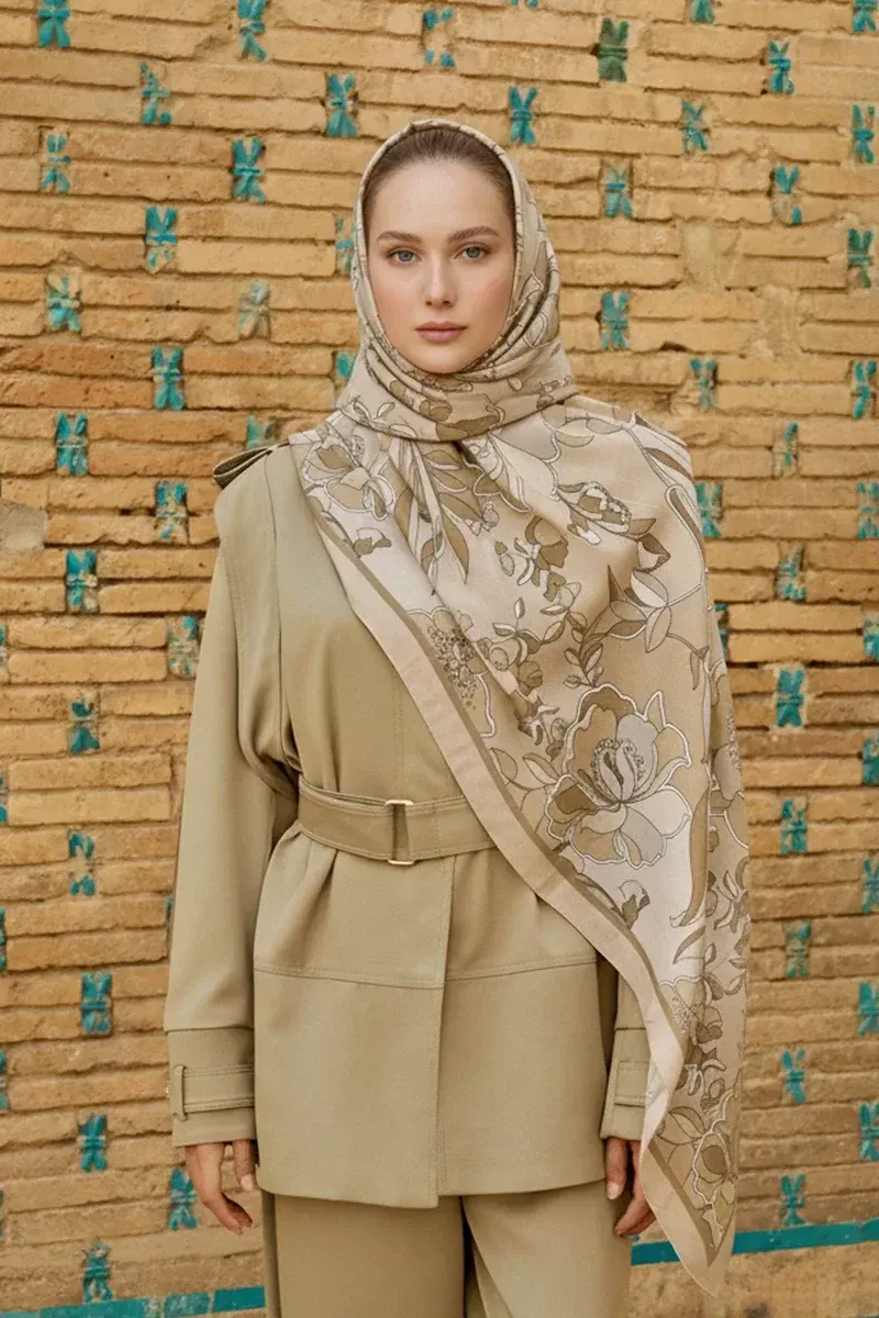 Lover Pamuk Modal Şal - Bej - ED SCARF