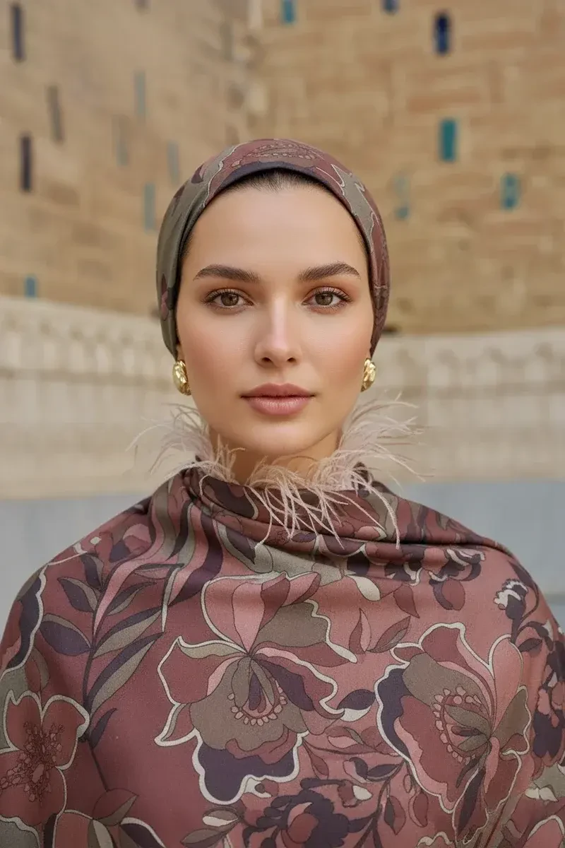 Lover Pamuk Modal Şal - Kızıl Kahve - ED SCARF