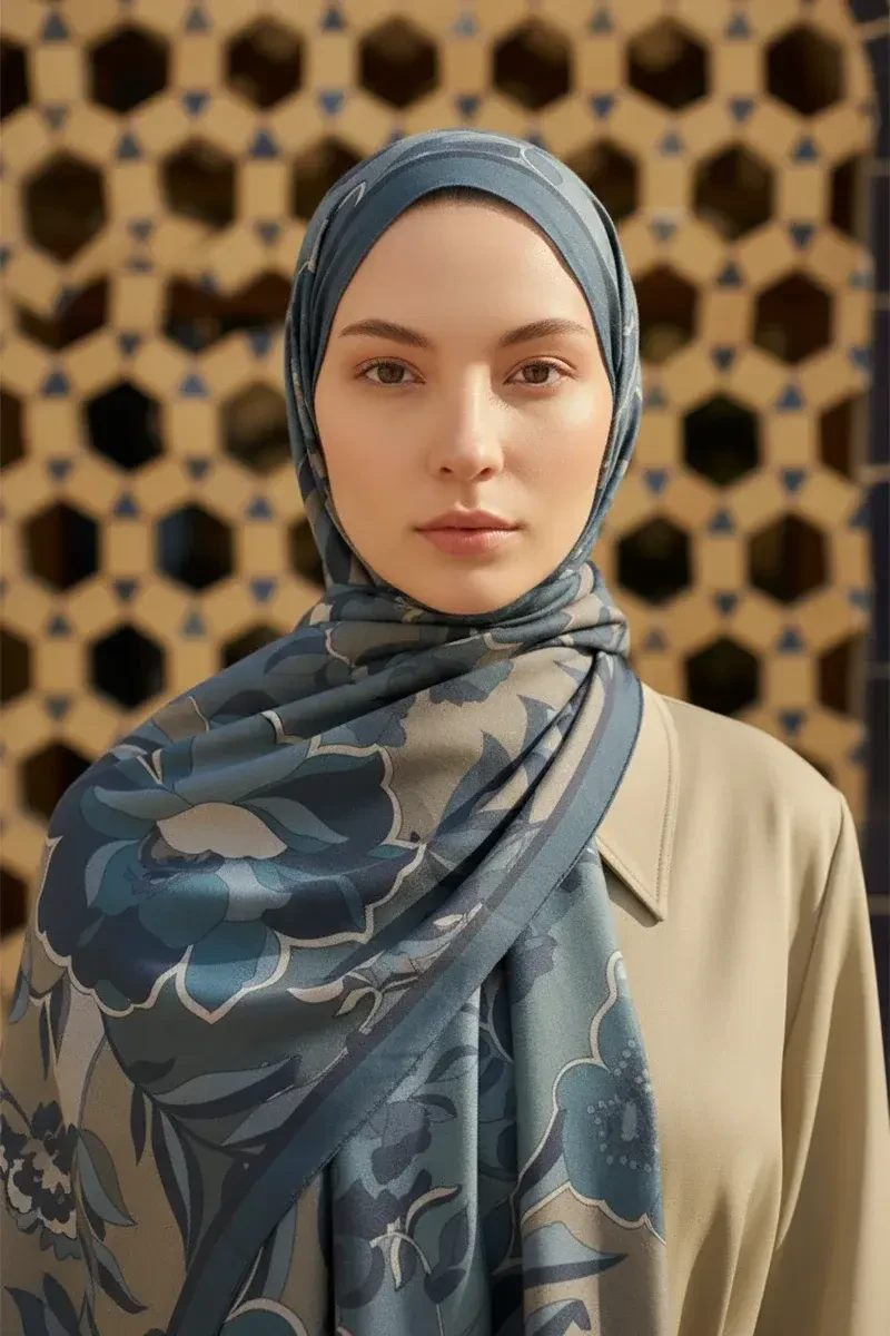 Lover Pamuk Modal Şal - Lacivert - ED SCARF