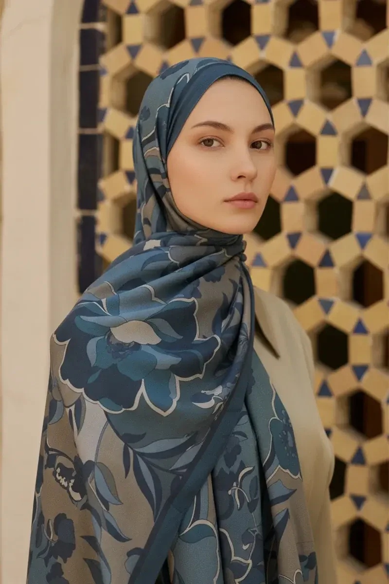 Lover Pamuk Modal Şal - Lacivert - ED SCARF