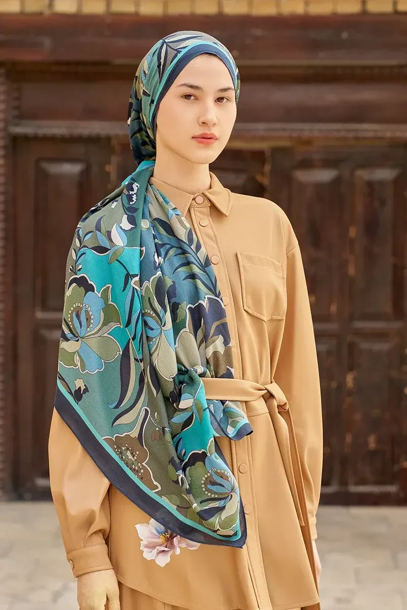 Lover Pamuk Modal Şal - Petrol - ED SCARF