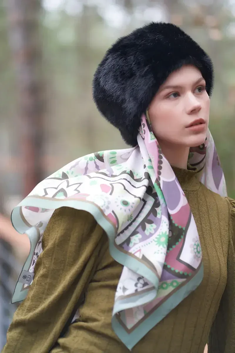 Luna Desen Modal Eşarp - Mint - ED Scarf