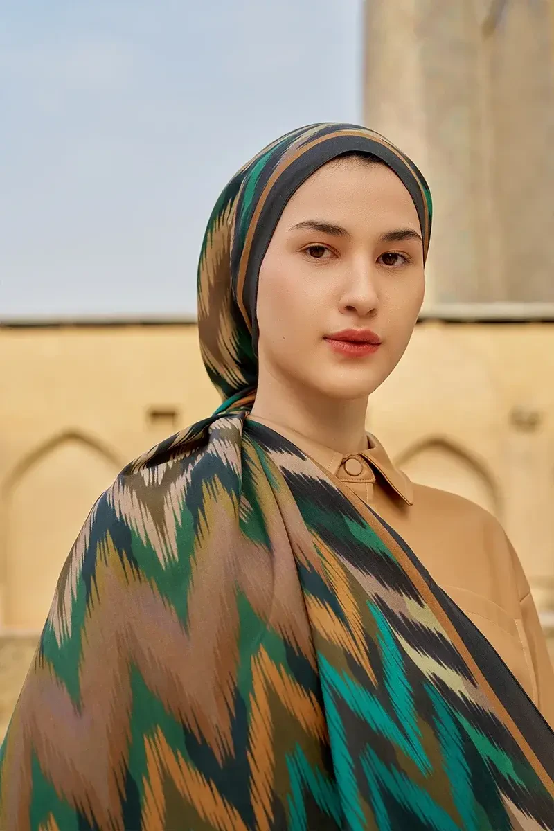 Missoma Floş Viskon Şal - Haki - ED SCARF