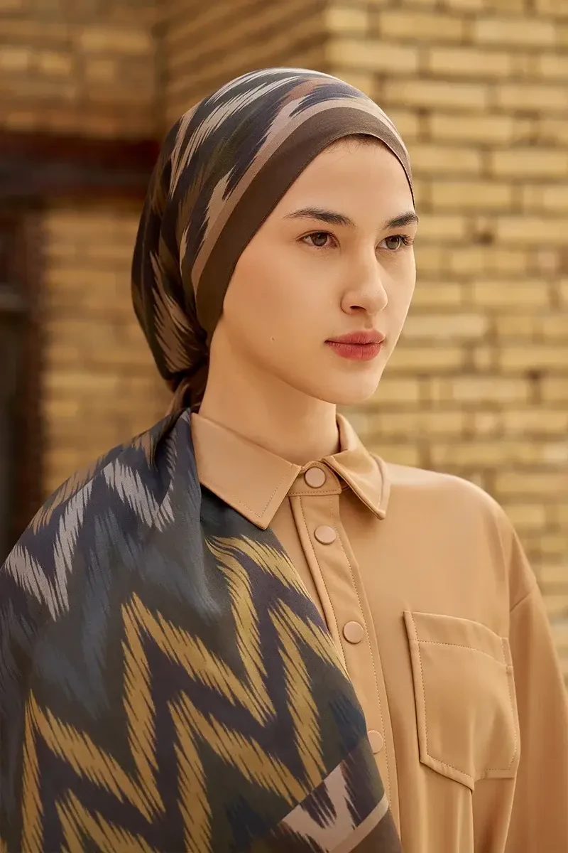 Missoma Floş Viskon Şal - Kahverengi - 2