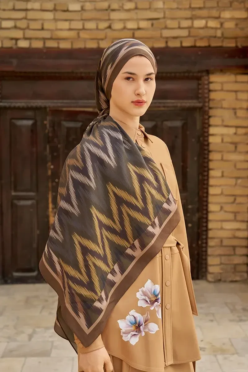 Missoma Floş Viskon Şal - Kahverengi - 3