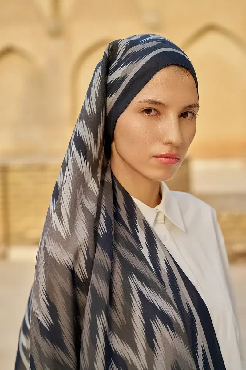 Missoma Floş Viskon Şal - Siyah - ED SCARF