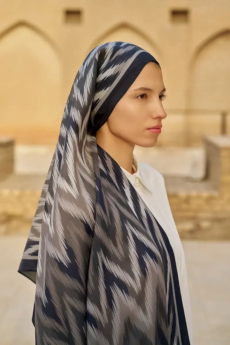 Missoma Floş Viskon Şal - Siyah - 2