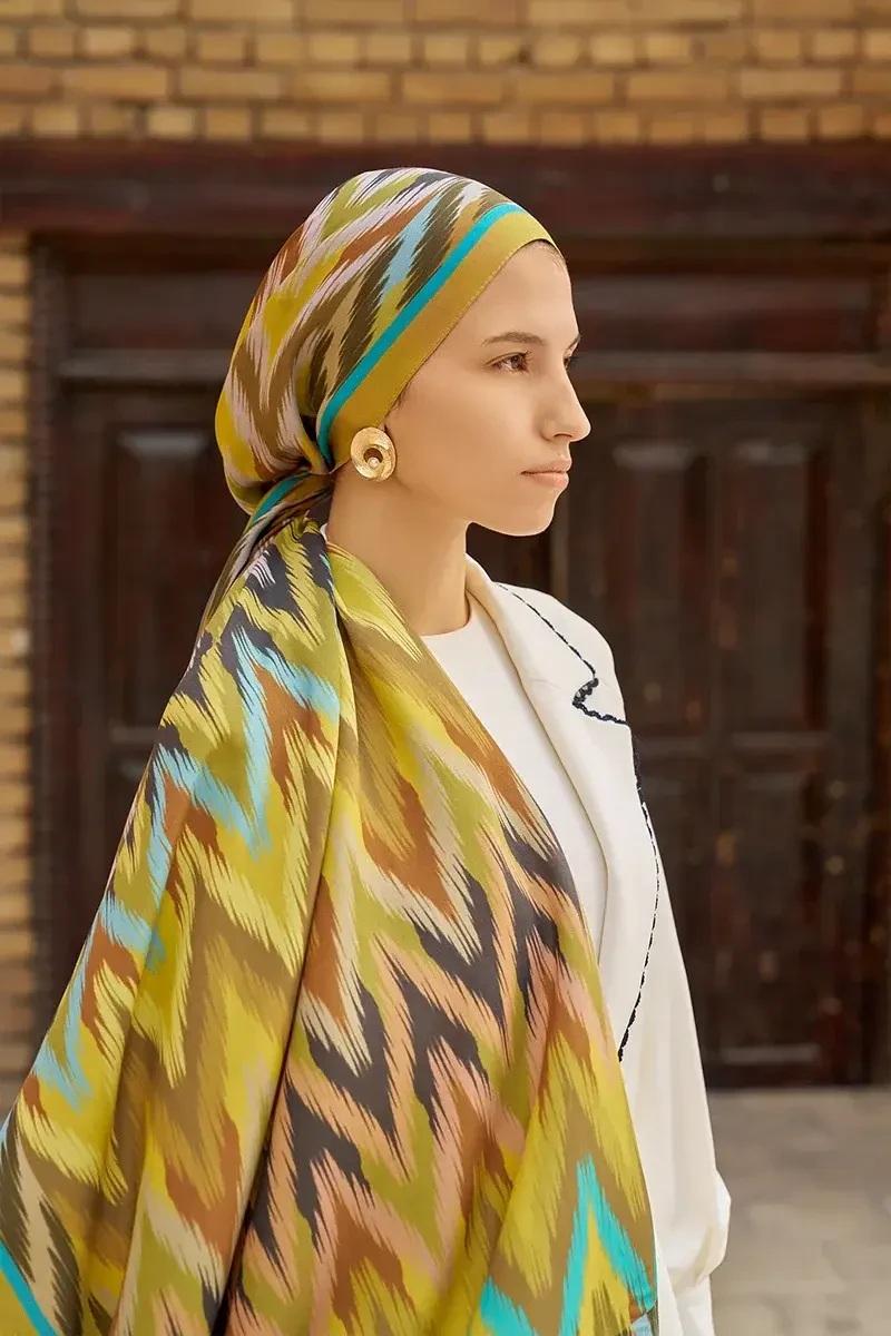 Missoma Floş Viskon Şal - Yağ Yeşili - ED SCARF