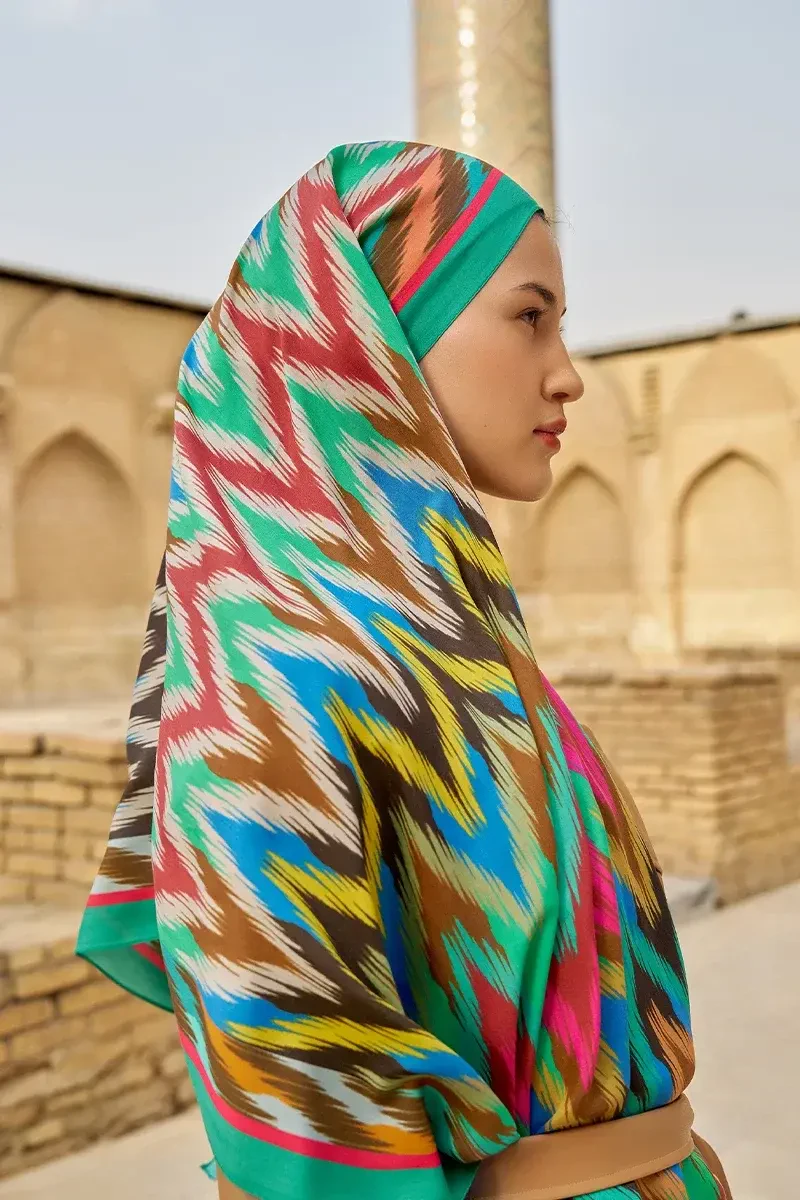 Missoma Floş Viskon Şal - Yeşil - ED SCARF