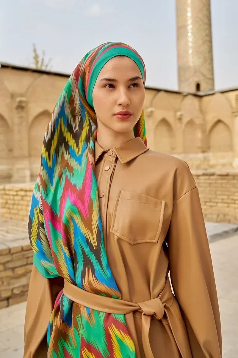 Missoma Floş Viskon Şal - Yeşil - ED SCARF