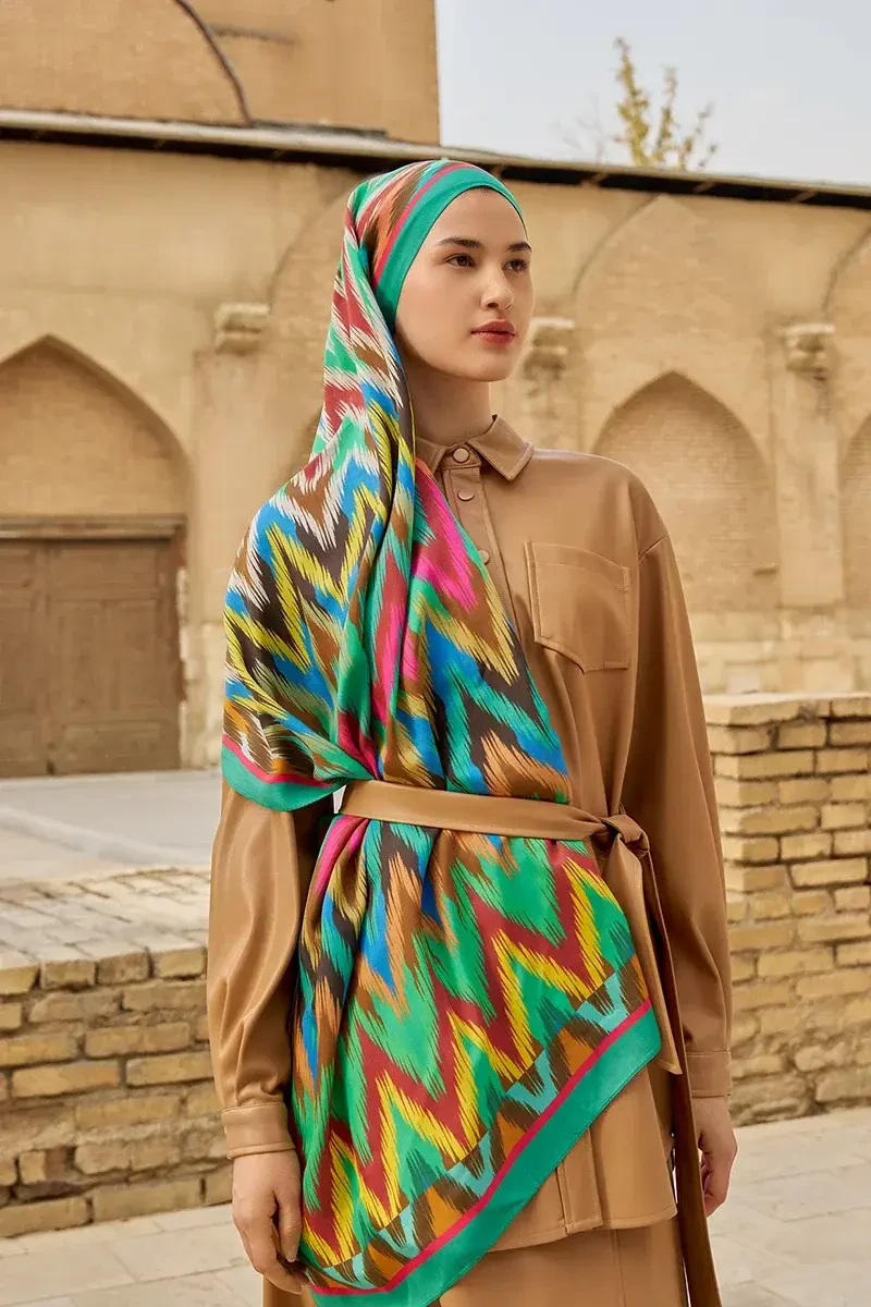 Missoma Floş Viskon Şal - Yeşil - ED SCARF