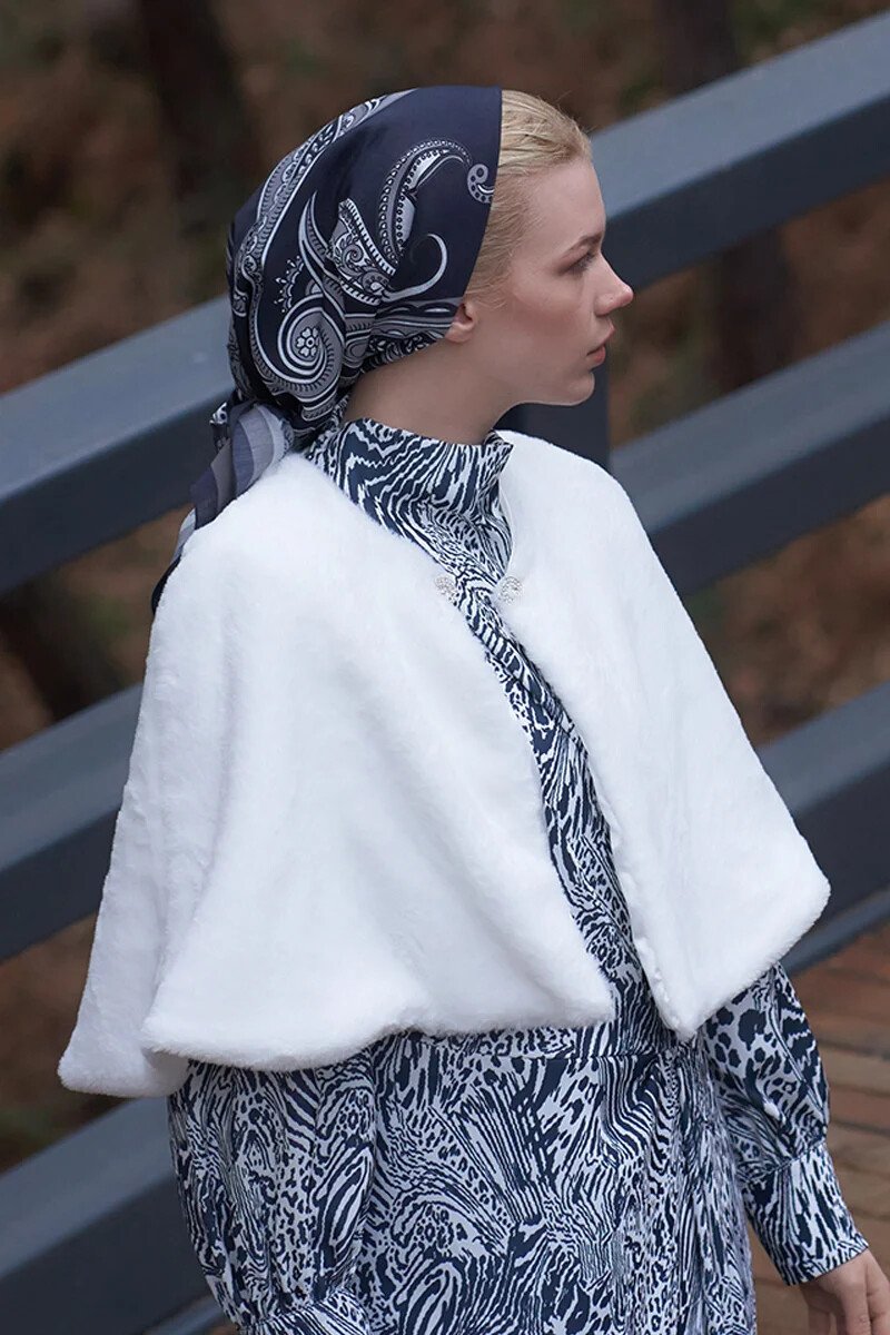 Motif Desen Modal Eşarp - Siyah - ED Scarf