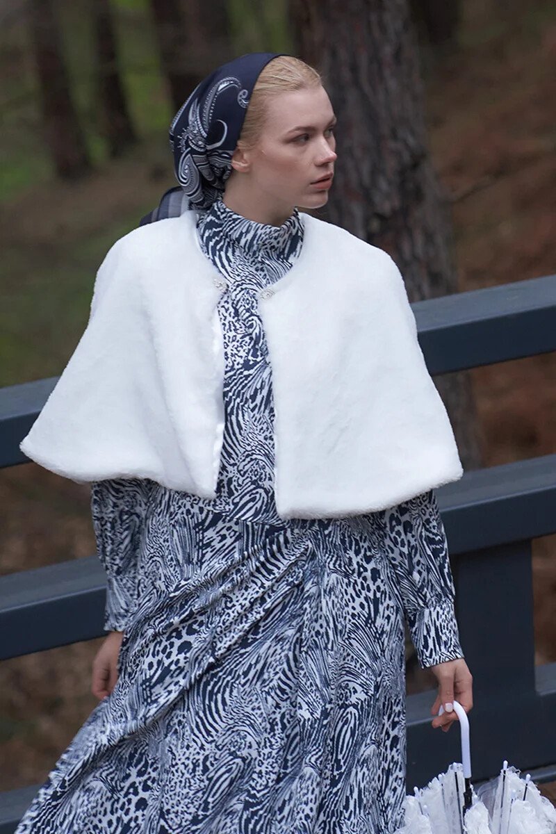 Motif Desen Modal Eşarp - Siyah - ED Scarf