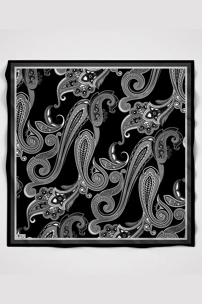 Motif Desen Modal Eşarp - Siyah - ED Scarf