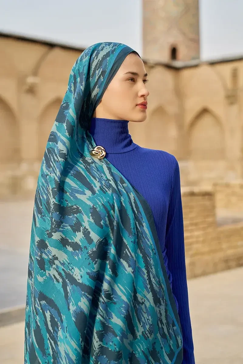 Noble Pamuk Modal Şal - Lacivert - ED SCARF