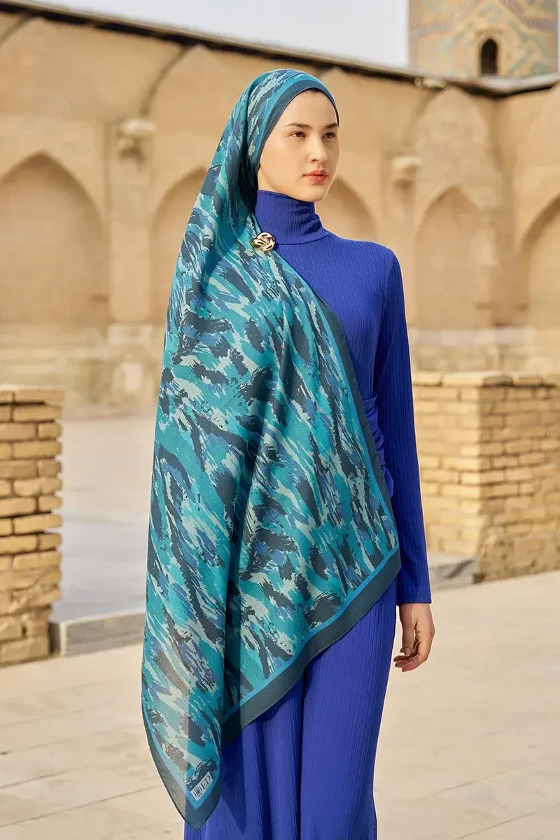 Noble Pamuk Modal Şal - Lacivert - ED SCARF