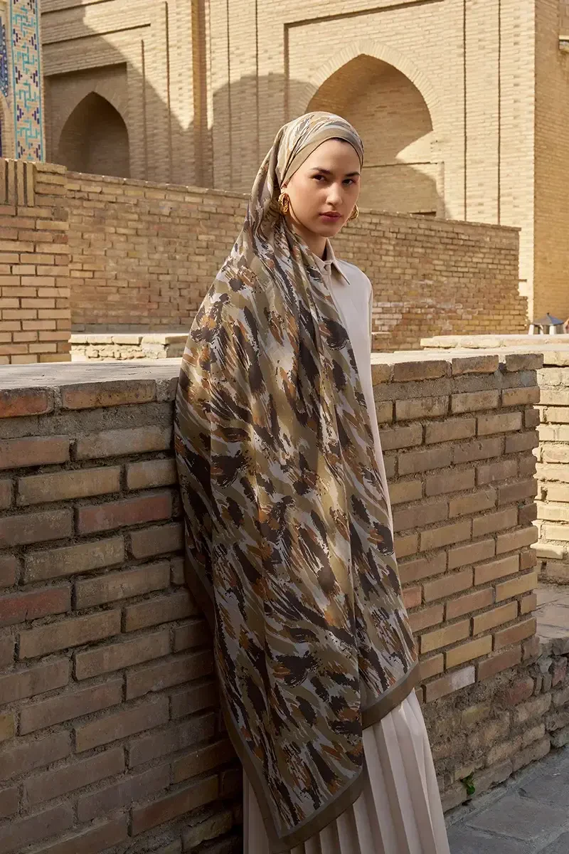 Noble Pamuk Modal Şal - Yeşil - ED SCARF