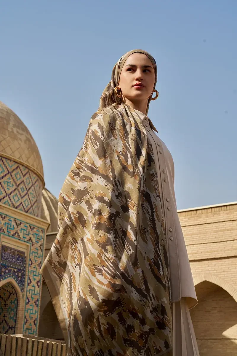 Noble Pamuk Modal Şal - Yeşil - ED SCARF