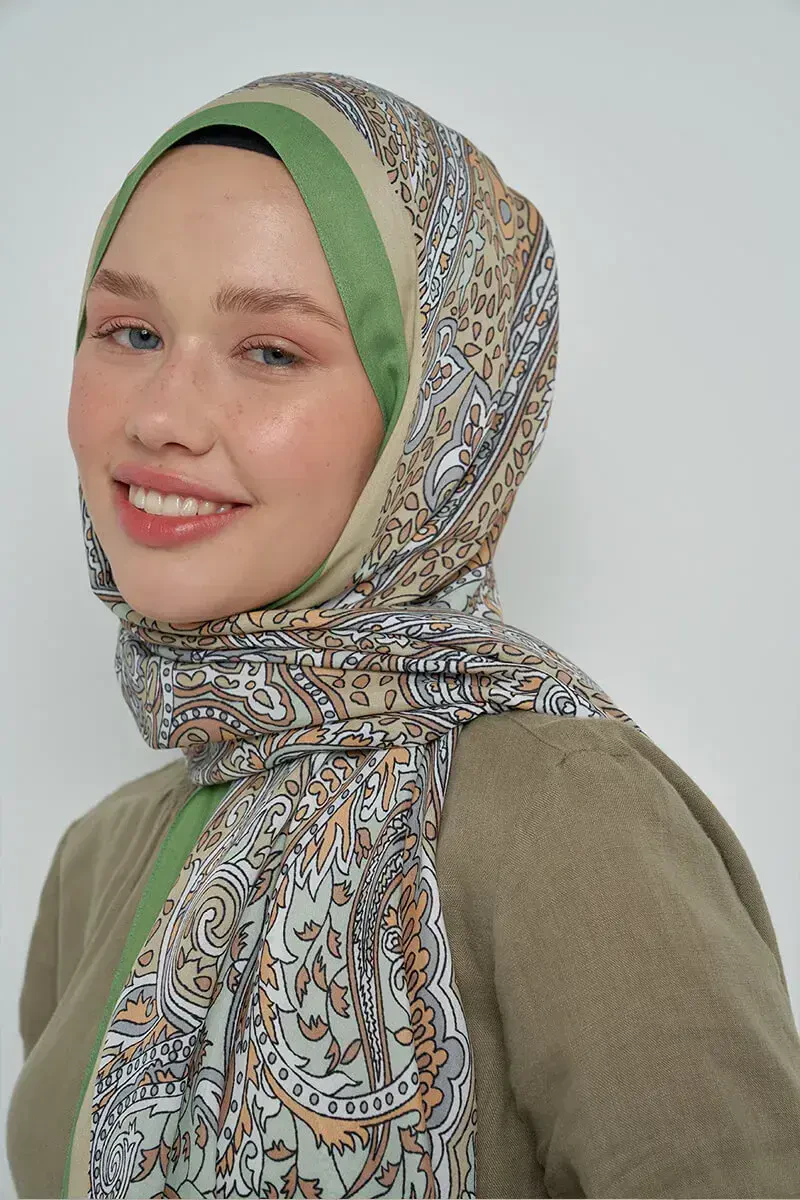 Paisley Koleksiyonu Bahia Şal - Yeşil - ED Scarf