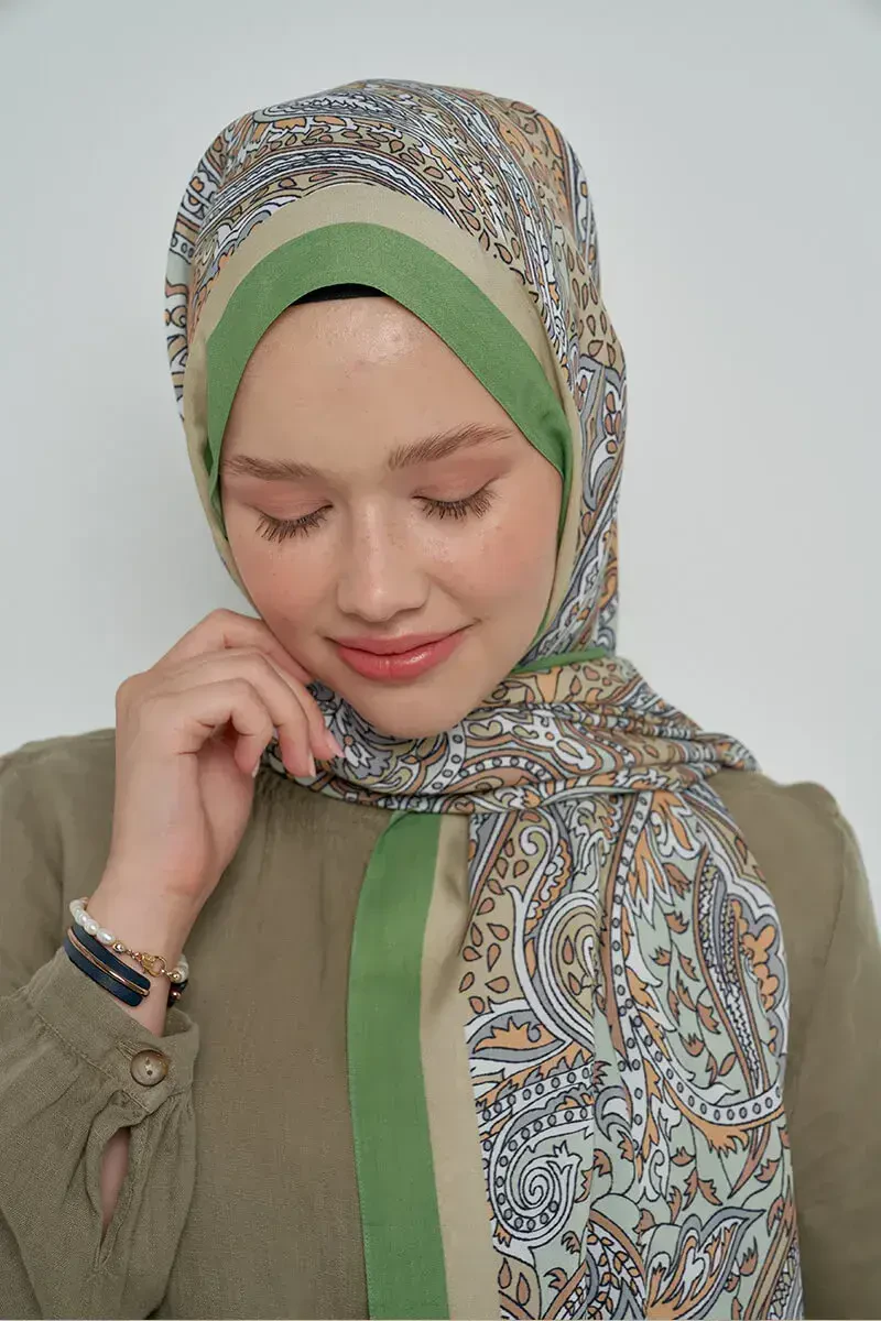 Paisley Koleksiyonu Bahia Şal - Yeşil - 3