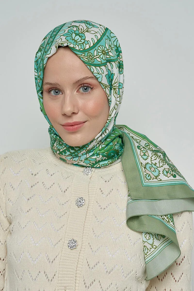 Paisley Koleksiyonu Garden Şal - Yeşil - ED Scarf