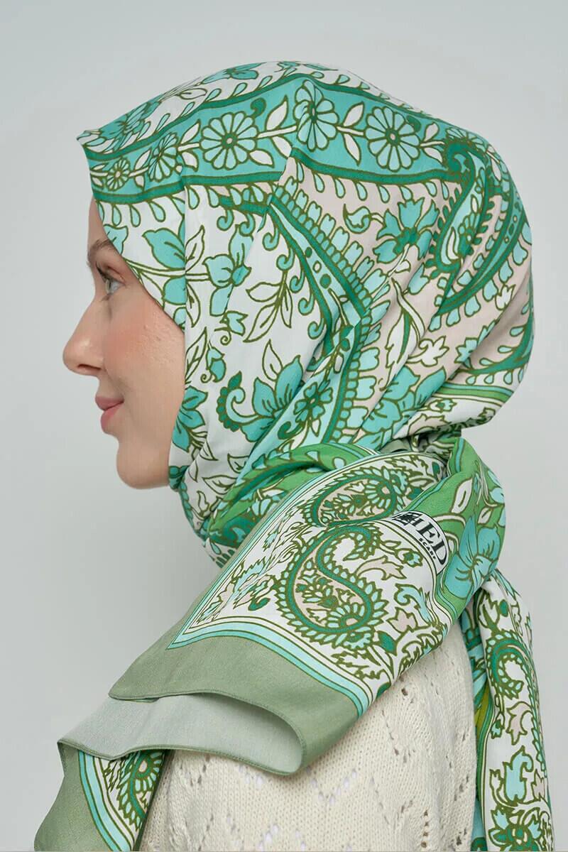 Paisley Koleksiyonu Garden Şal - Yeşil - ED Scarf