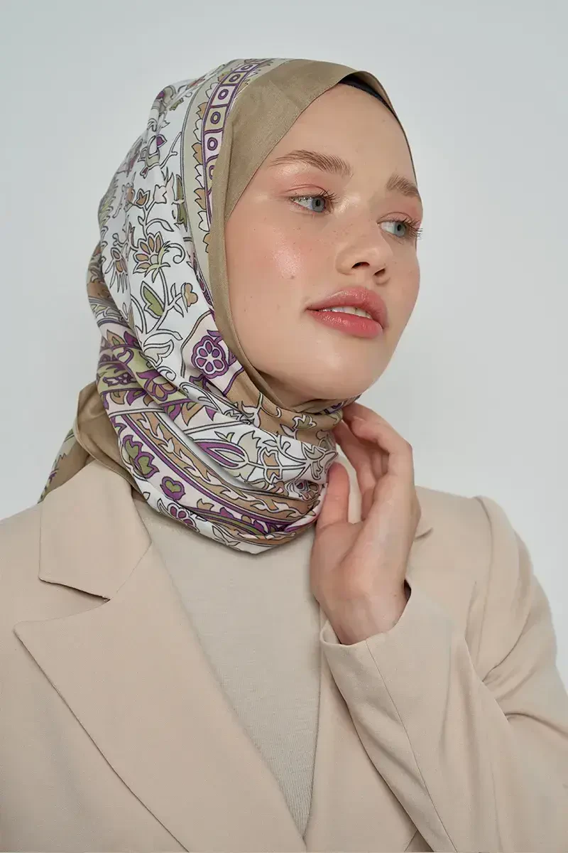 Paisley Koleksiyonu Pateh Şal - Kahverengi - ED Scarf