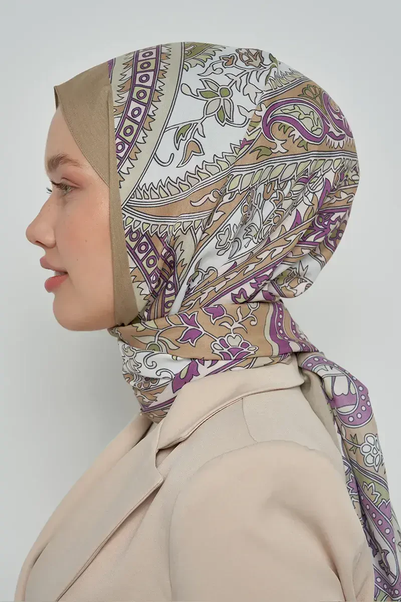 Paisley Koleksiyonu Pateh Şal - Kahverengi - ED Scarf