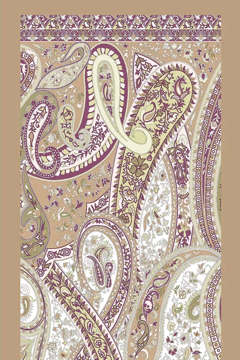Paisley Koleksiyonu Pateh Şal - Kahverengi - 4