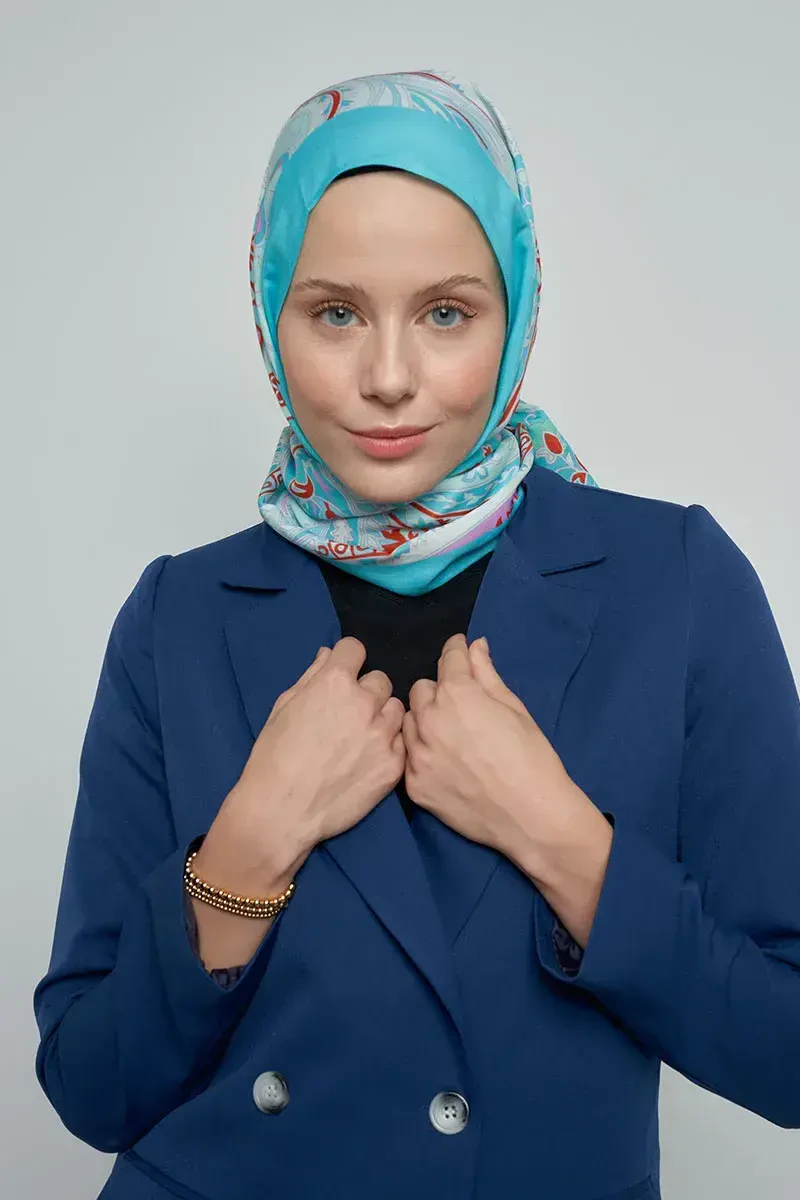 Paisley Koleksiyonu Pateh Şal - Mavi - ED Scarf