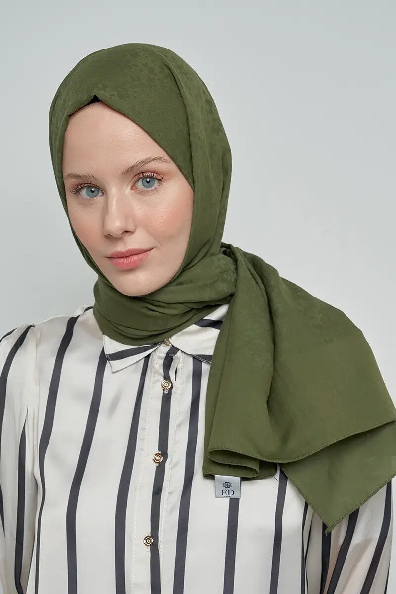 Pamuklu Şal Çiçek Desen - Nefti - ED Scarf