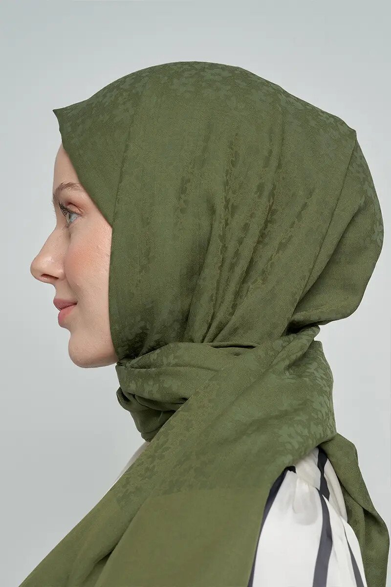 Pamuklu Şal Çiçek Desen - Nefti - ED Scarf