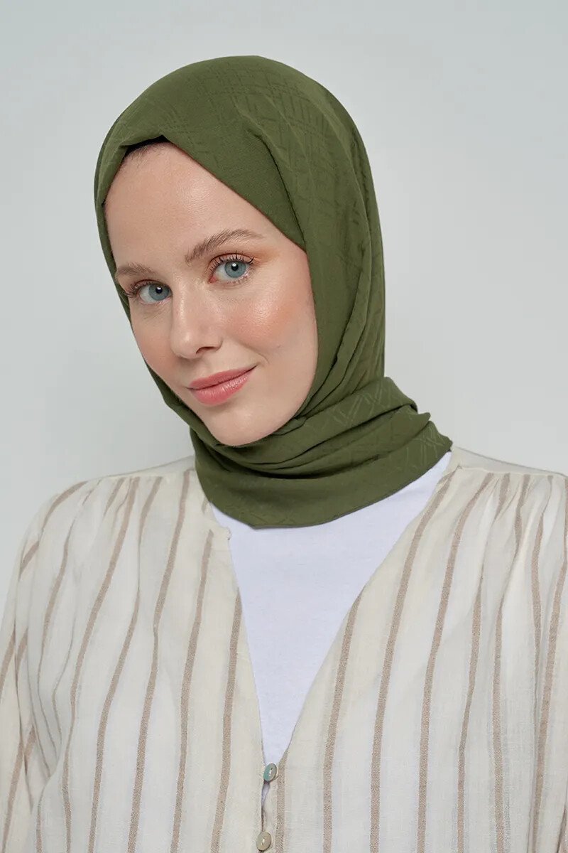 Pamuklu Şal Çizgi Desen - Nefti - 2