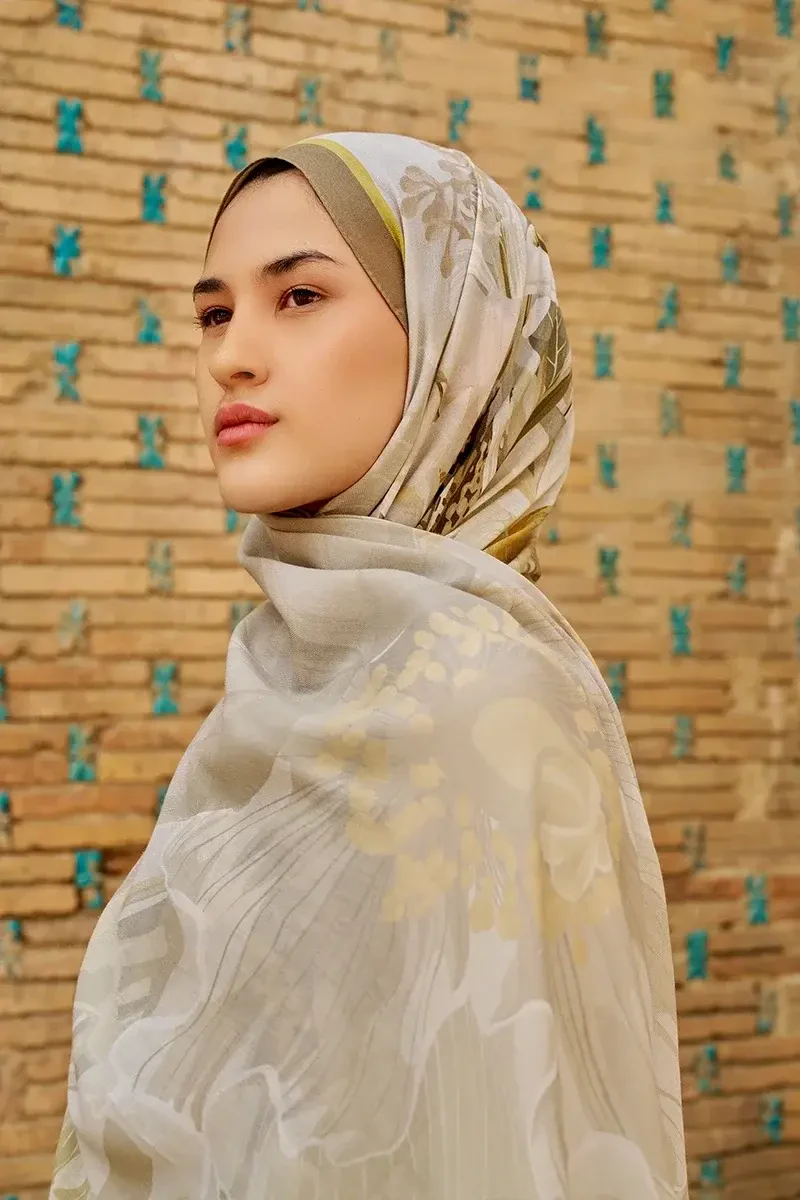 Reine Pamuk Modal Şal - Bej - 3