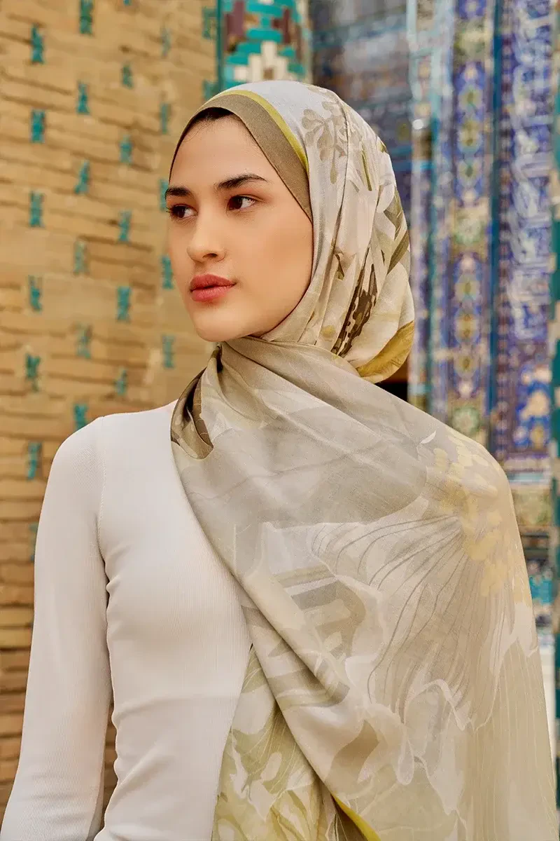 Reine Pamuk Modal Şal - Bej - 4