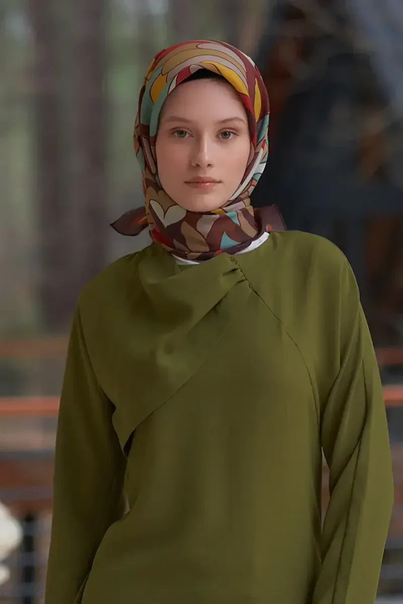 Santa Desen Modal Eşarp - Kahverengi - ED Scarf