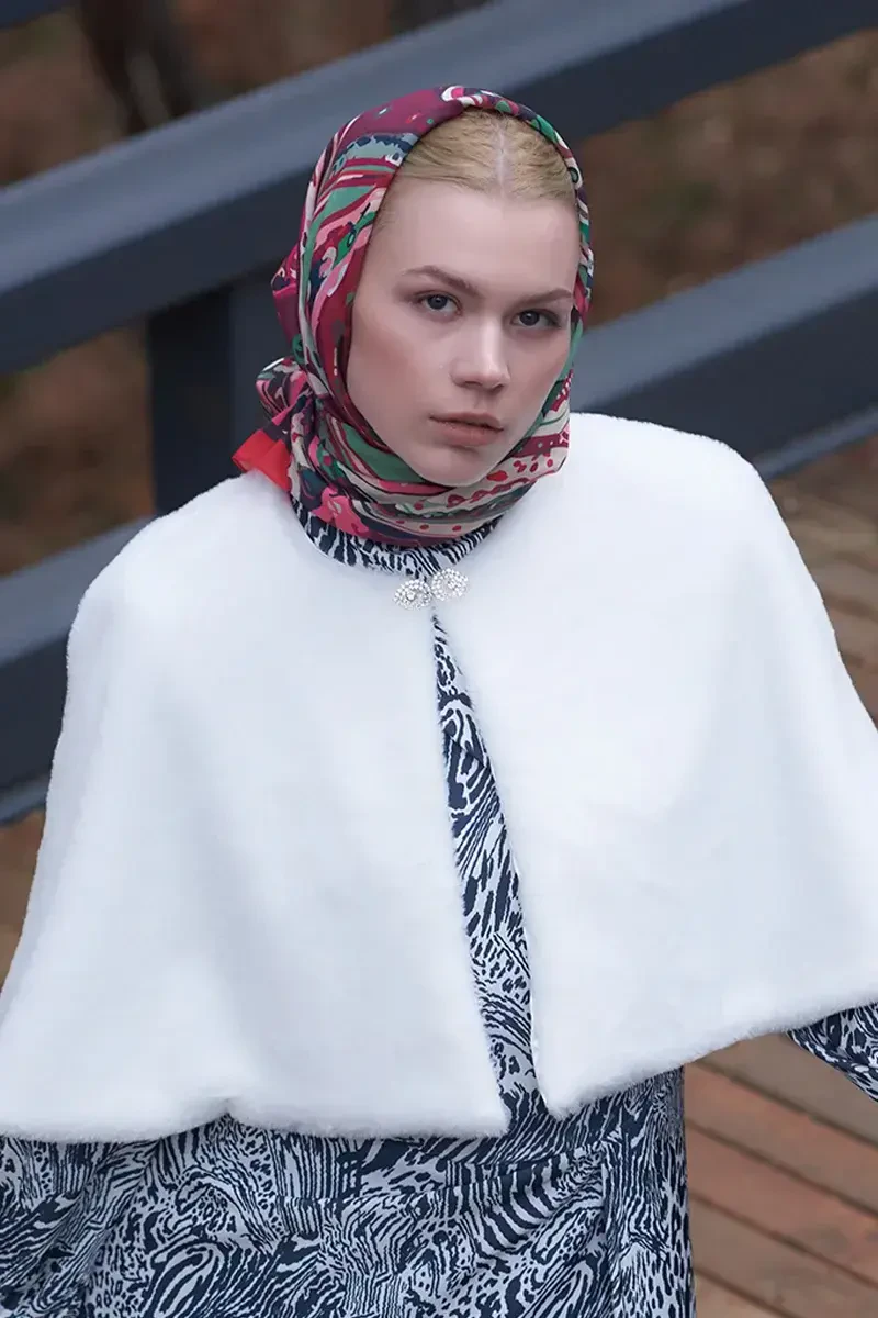Sofistik Desen Modal Eşarp - Mürdüm - ED Scarf