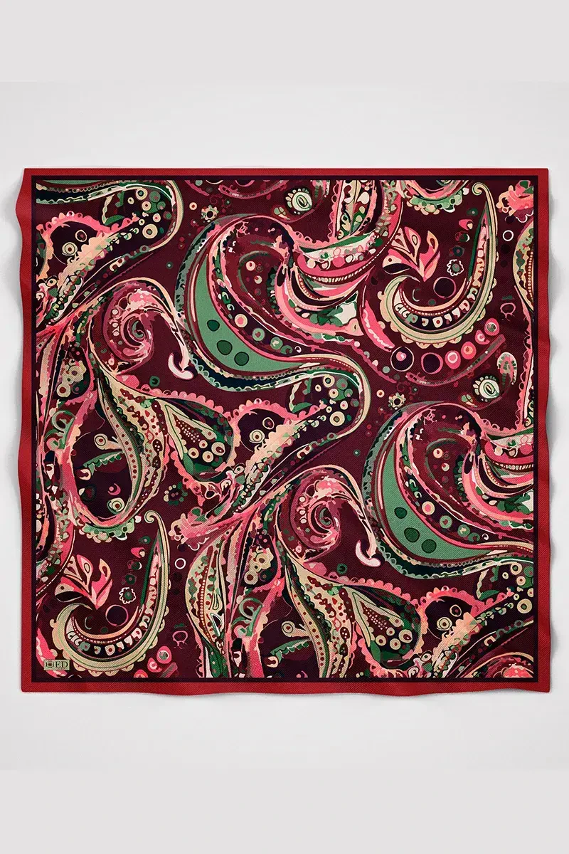 Sofistik Desen Modal Eşarp - Mürdüm - ED Scarf