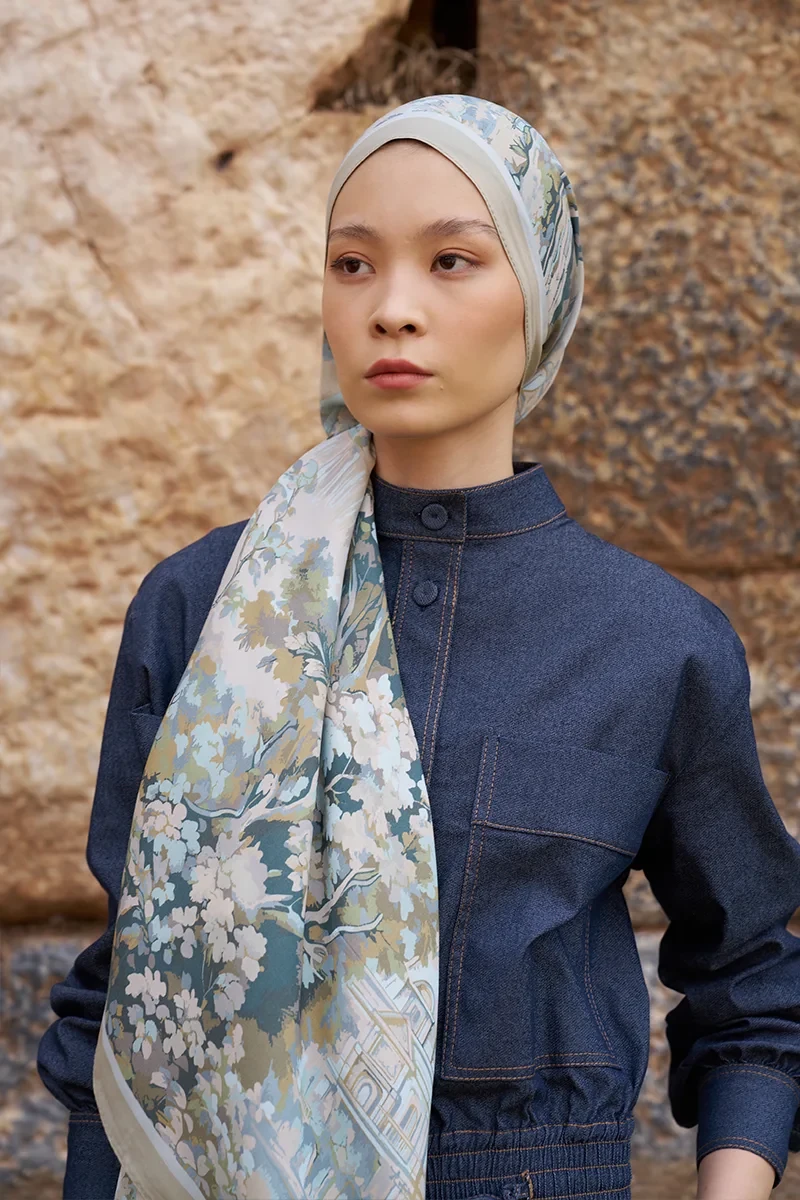 Sunrise Bahar Desen Şal - Bej - ED SCARF