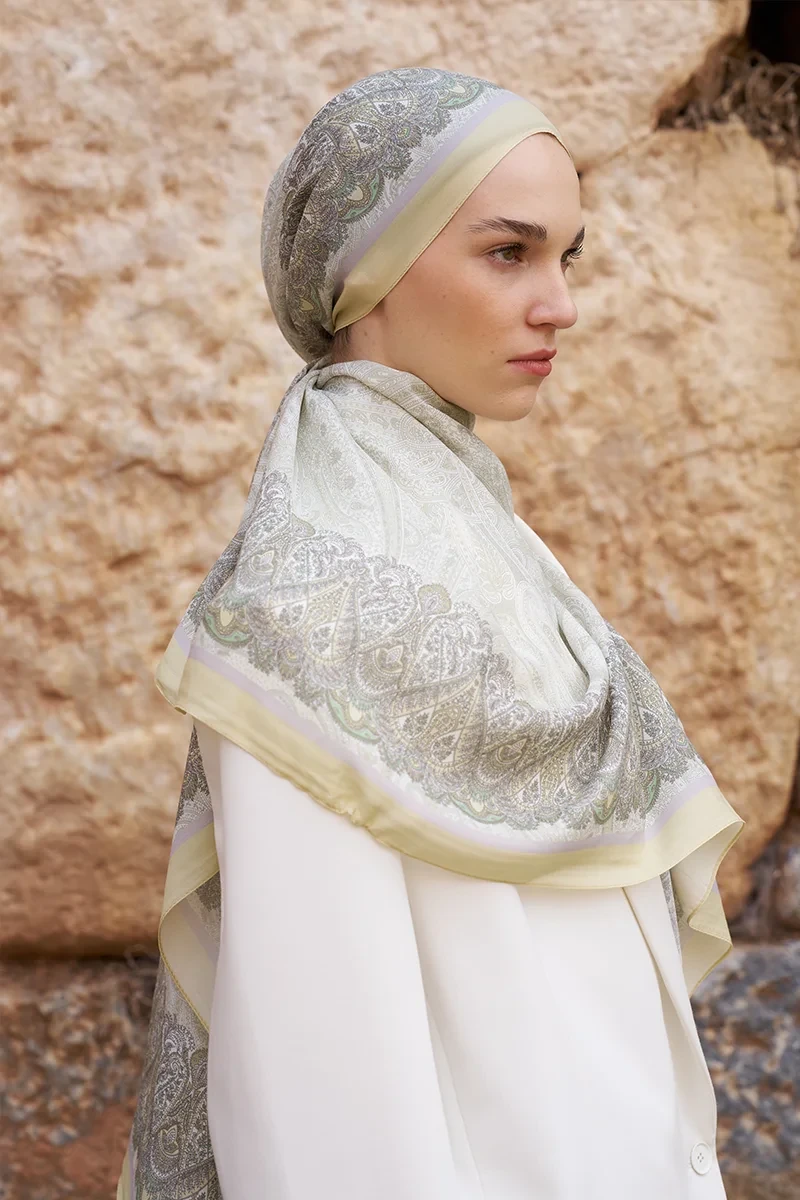 Sunrise Etnik Desen Şal - Sarı - 4